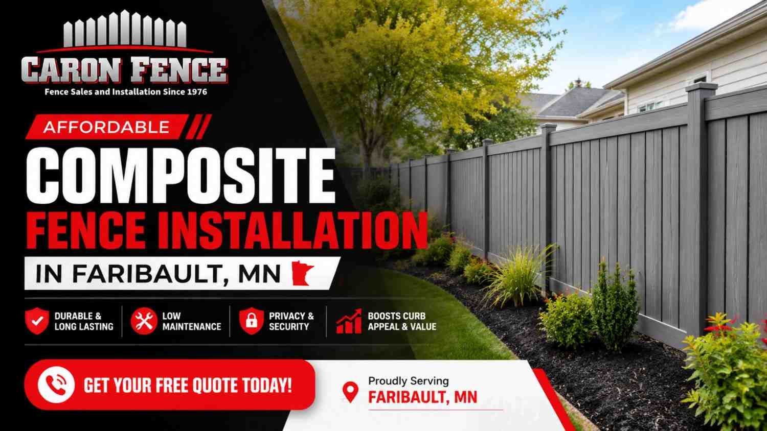 Affordable Composite Fence Installation in Faribault, MN