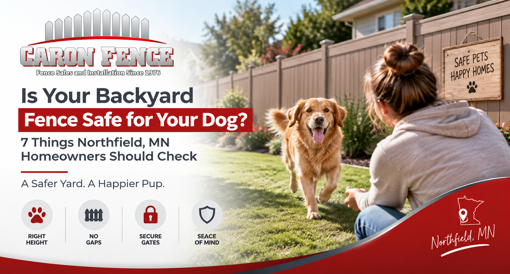 Dog safe backyard fence inspection